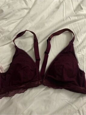 Victoria secret  Burgundy Lace-Trim Bralette medium
